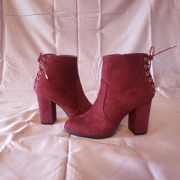 NWOB Limelight Celeste Burgundy Booties - Picture 8 of 8
